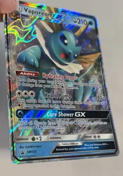 Pokemon Vaporeon GX SM172 Black Star Promo VLP - Image 3