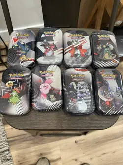 Sealed Pokemon TCG Black Bolt White Flare Unova Mini Tin Set of 8 New - Image 1