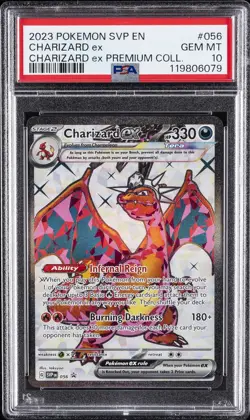 2023 POKEMON SVP EN-SV BLACK STAR PROMO #056 CHARIZARD EX PSA 10 - Image 1