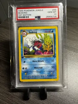 1999 POKEMON JUNGLE #46 SEAKING 1ST EDITION PSA 10 GEM MINT - Image 1