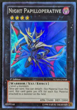 Night Papilloperative 1996 1st Edition Super Rare Holo Yugioh NUMH-EN048 (NM) - Image 1