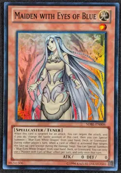 Maiden with the Blue Eyes 1996 Super Rare Holo Yugioh SDBE-EN006 (NM) - Image 1