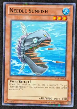 Needle Sunfish 1996 Starfoil Rare Holo Yugioh SP13-EN011 (NM) - Image 1