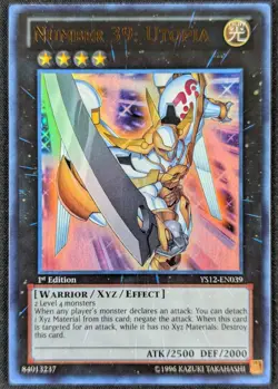 Number 39 Utopia 1996 1st Edition Ultra Rare Holo Yugioh YS12-EN039 (NM) - Image 1