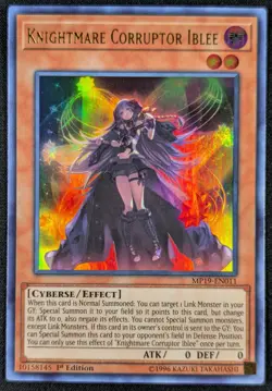 Knightmare Corruptor Iblee 1996 1st Edition Ultra Rare Holo Yugioh MP19-EN011 NM - Image 1