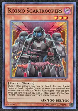 Kozmo Soartroopers 1996 Super Rare Holo Yugioh BOSH-EN083 (NM) - Image 1