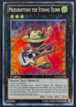 Muzurhythm String Djinn 1996 1st Edition Super Rare Holo Yugioh YS12-EN040 (NM) - Image 1
