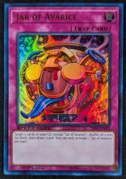 Jar of Avarice 1996 1st Edition Ultra Rare Holo Yugioh Card SS03-ENV02 (NM) - Image 1