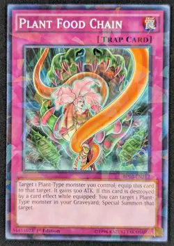 Plant Food Chain 1996 1st Edition Shatterfoil Holo Yugioh Card BP03-EN212 (NM) - Image 1