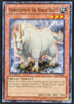 Tanngrisnir Nordic Beasts 1996 1st Edition Mosaic Rare Yugioh Card BP02-EN094 NM - Image 1
