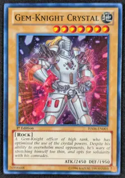 Gem Knight Crystal 1996 1st Edition Super Rare Holo Yugioh HA06-EN001 (NM) - Image 1