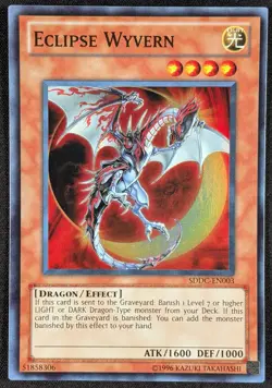 Eclipse Wyvern 1996 Super Rare Holo Yugioh Card SDDC-EN003 (NM) - Image 1
