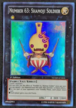 63 Shamoji Soldier 1996 1st Edition Super Rare Holo Yugioh NUMH-EN031 (NM) - Image 1