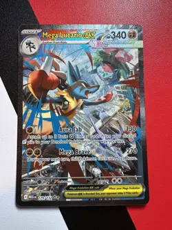 Mega Lucario EX Special Illustration Rarity SIR Pokemon Card 179/132 Near Mint - Image 2