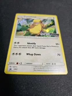Gumshoos STAFF Prerelease Black Star Promo Holo SM97 Sun & Moon Pokemon Card LP - Image 5