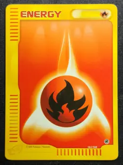 Energy (Fire) 161/165 2002 Expedition Base Vintage Energy Pokemon Card E-Reader - Image 1