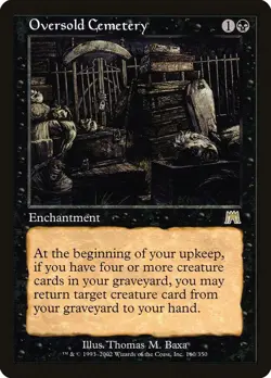 Oversold Cemetery Onslaught HEAVILY PLD Black Rare MAGIC GATHERING CARD ABUGames - Image 1