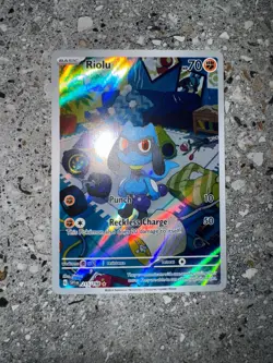 Pokemon TCG Cards Riolu 215/198 Scarlet & Violet Illustration Rare NM - Image 3