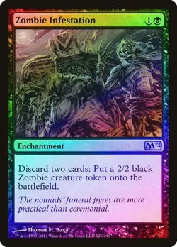 Zombie Infestation FOIL Magic 2012 / M12 PLD Black Uncommon MTG CARD ABUGames - Image 1