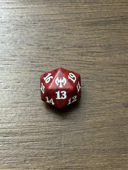 Magic Gathering Kaldheim RED Spindown D20 Life Counter Die Dice MTG - Image 1
