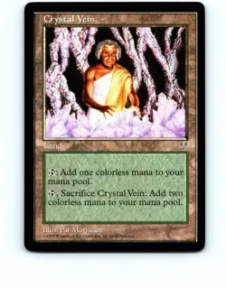 Crystal Vein Land Uncommon Mirage MTG NP Near Mint or Better - Image 1