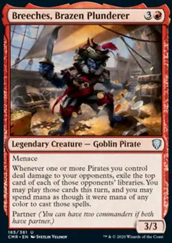 Magic the Gathering MTG Breeches, Brazen Plunderer (165) Commander Legends NM - Image 1