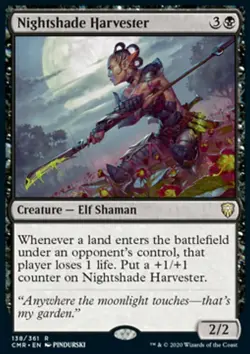 Magic the Gathering MTG Nightshade Harvester (138) Commander Legends NM - Image 1