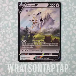 Pokemon Card Arceus V SWSH204 Black Star Promo Arceus V Figure Collection LP - Image 1