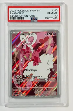 ENAMORUS #180 PSA 10 • 2024 POKEMON TWM EN-TWILIGHT MASQUERADE ILLUSTRATION RARE - Image 1