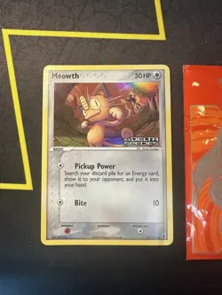 Pokemon Card Ex Delta Species Meowth 77/113 Reverse Holo 167💎LP💎 - Image 1