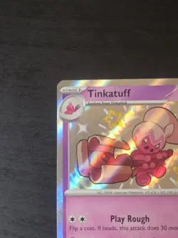 Pokemon TCG - Tinkatuff 166/091 - Paldean Fates - Holo Rare Baby Shiny - Image 2