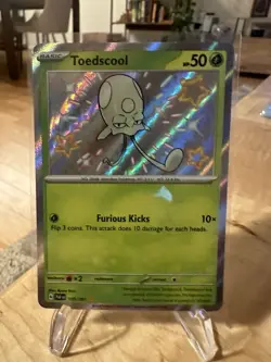 Toedscool Baby Shiny Holo Rare PALDEAN FATES Pokemon Card 105/091 - Image 1
