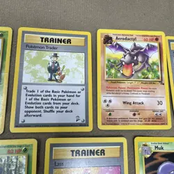 Pokemon WOTC Vintage Fossil Base Set 2 Non-Holo Rare Trading Card Lot of 6 - MP - Image 3