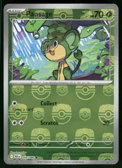 Pansage (Master Ball Pattern) 004/086 Common Holo NM Pokemon SV: Black Bolt - Image 1