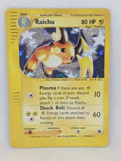 Raichu 025/165 Expedition Base Set Holo Rare Pokemon TCG Nintendo Pikachu LP - Image 1