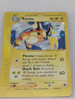 Raichu 025/165 Expedition Base Set Holo Rare Pokemon TCG Nintendo Pikachu LP - Image 3