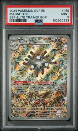 2024 POKEMON SVP EN-SV BLACK STAR PROMO #159 MAGNETON PSA 9 - Image 1