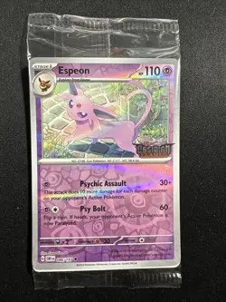 Espeon Best Buy Exclusive 086/197 Pokemon Obsidian Flames Stamped Sealed Promo - Image 1