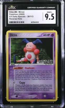 Pokemon Ex Delta Species Ditto [Mr Mime] 38/113 Reverse Holo Stamped CGC 9.5 - Image 1