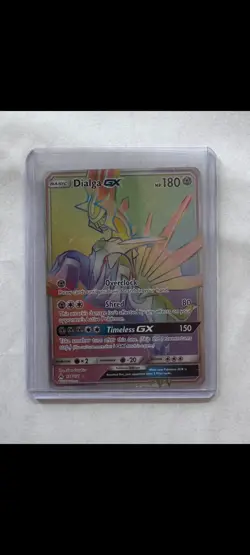 DIALGA GX 138 FORBIDDEN LIGHT SUN & MOON SECRET RARE RAINBOW POKEMON - Image 2