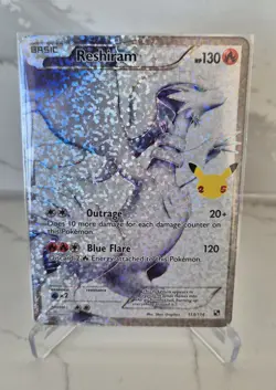 Pokemon TCG: Celebrations 25th Anniversary Reshiram 113/114 Holo NM/M - Image 1