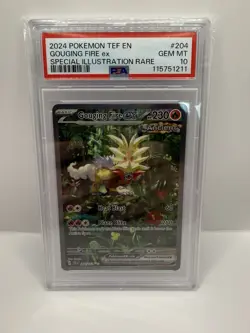 Pokemon TCG Gouging Fire EX Scarlet & Violet Temporal Forces 204/162 PSA 10 - Image 1