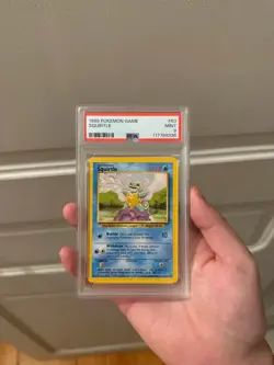 1999 Pokemon Base Set Unlimited Squirtle 63/102 PSA 9 Mint - Image 1