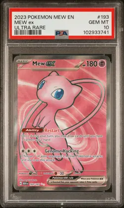 2023 POKEMON MEW EN-151 ULTRA RARE #193 MEW EX PSA 10 - Image 1