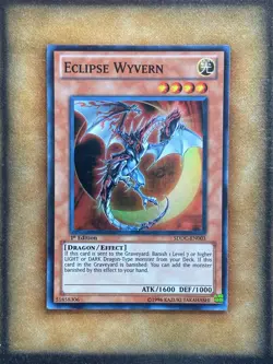 Yugioh Eclipse Wyvern SDDC-EN003 Super Rare 1st Ed LP - Image 1