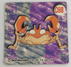 Krabby Pocket Monster GB Mini Card No.98 Nintendo Pokemon Japanese 1 inch - Image 1
