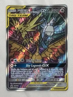 Pokemon Moltres & Zapdos & Articuno GX Tag Team Card SM210 Never Played - Image 1