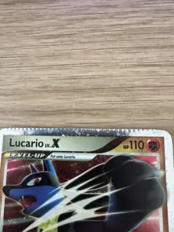 Lucario LV.X Holo Card 122/123 Mysterious Treasures Rare LP-Cut Error - Image 4