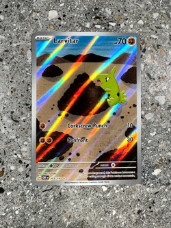 Pokemon TCG Cards Larvitar 203/197 Obsidian Flames Illustration Rare NM-M - Image 1
