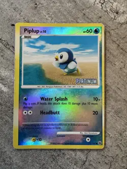 Pokemon Card Piplup Burger King Promos Platinum Stamped Reverse Holo 71/100 - MP - Image 1